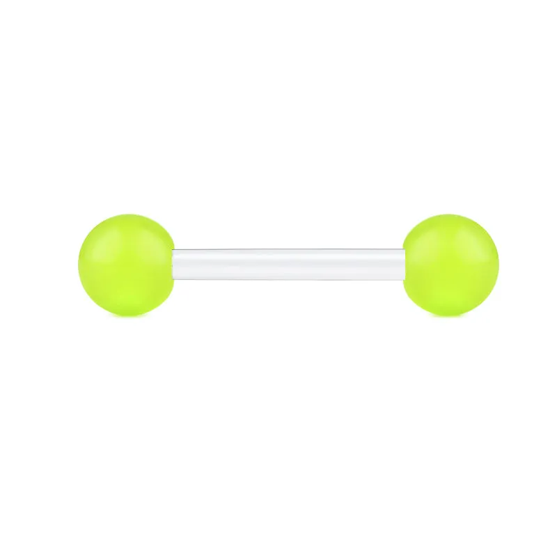 14gauge Plastic Tongue Rings Colorful Balls