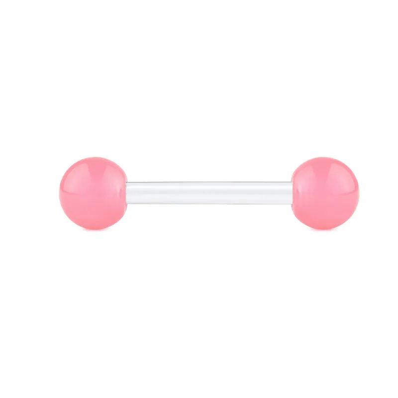 14gauge Plastic Tongue Rings Colorful Balls
