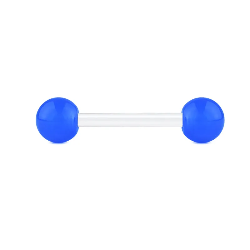 14gauge Plastic Tongue Rings Colorful Balls