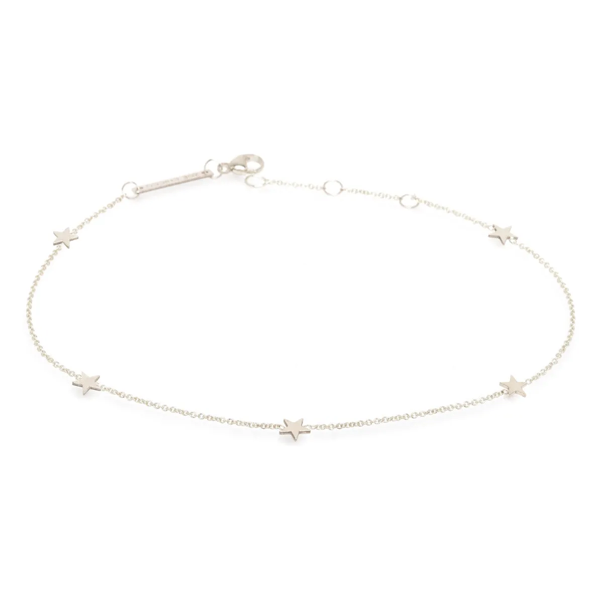 14k 5 Itty Bitty Stars Anklet