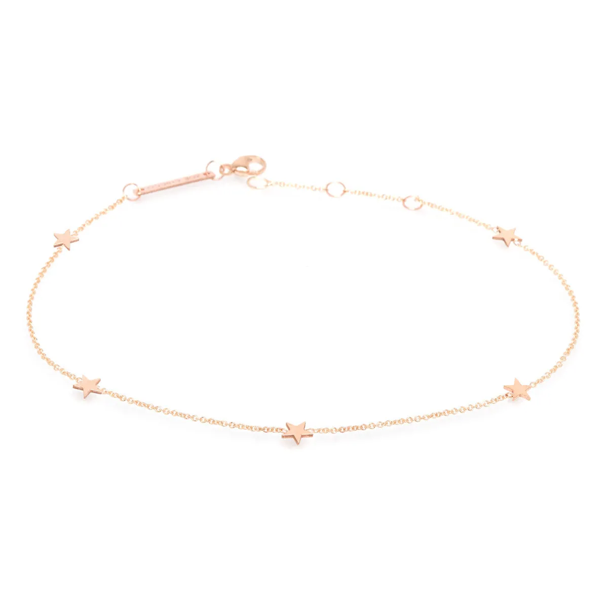 14k 5 Itty Bitty Stars Anklet