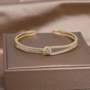 14K Real Gold Plating Knot Bracelet | Womens Jewelry Bracelets