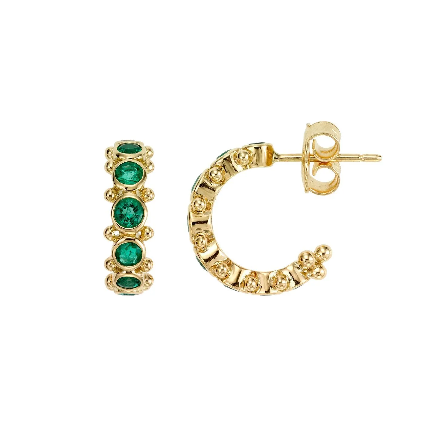 18K Small Eternity Hoop Earrings
