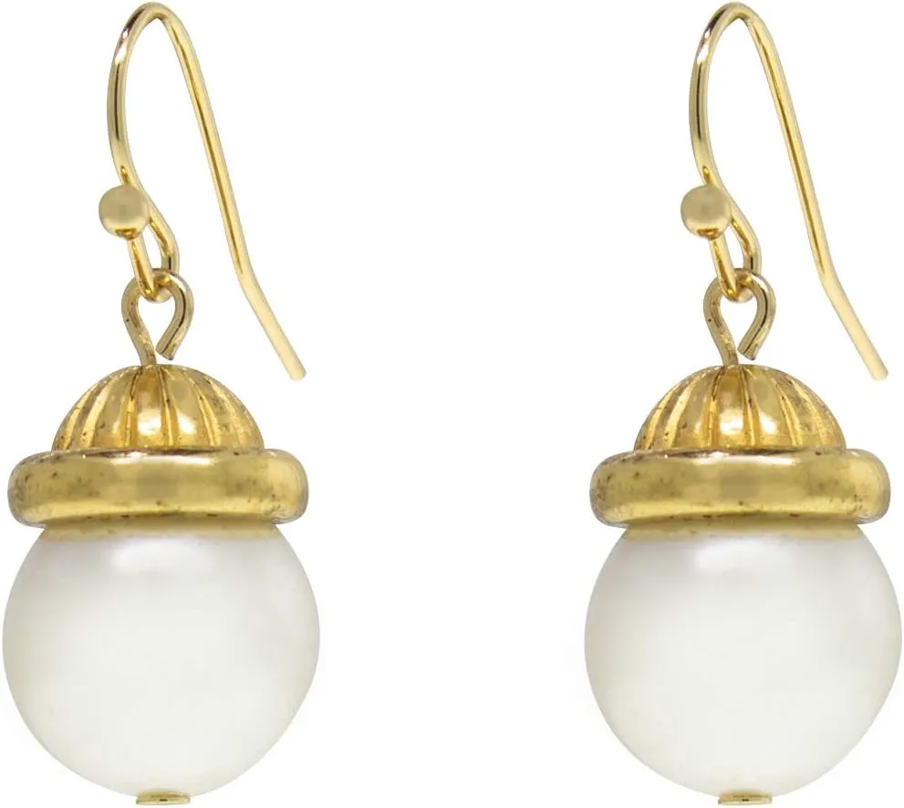 1928 Jewelry Petite Faux Pearl Drop Earrings