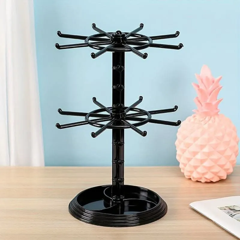 2-Tier Rotating Jewelry Display – Spacious & Stylish