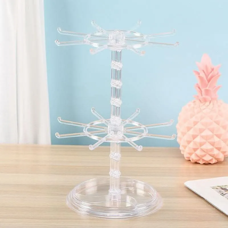 2-Tier Rotating Jewelry Display – Spacious & Stylish