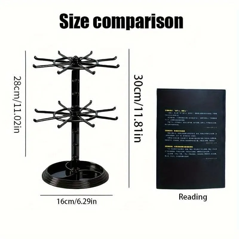 2-Tier Rotating Jewelry Display – Spacious & Stylish
