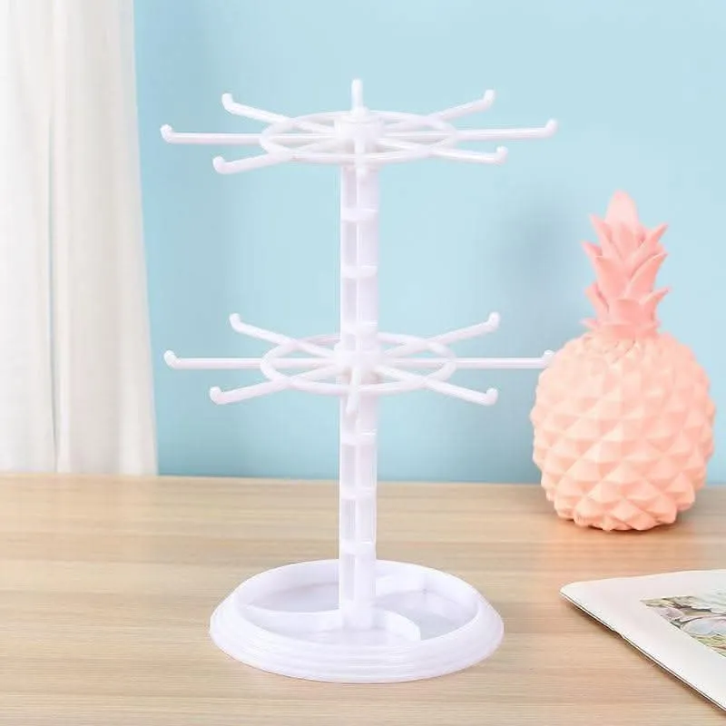 2-Tier Rotating Jewelry Display – Spacious & Stylish