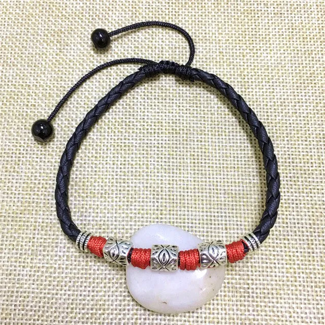 4 Styles Adjustable Handmade Woven Leaf Anklets