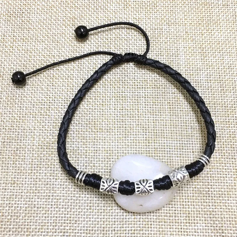4 Styles Adjustable Handmade Woven Leaf Anklets