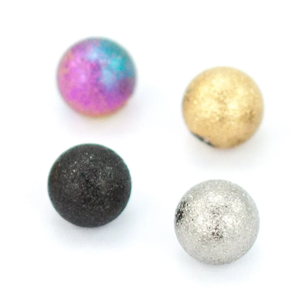 5 Piece Set 14G Sandblast Barbell with Loose Balls 5/8" Barbell Length
