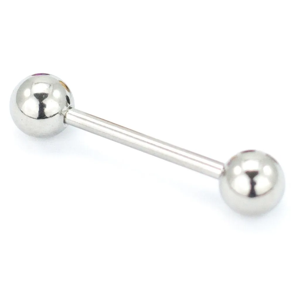 5 Piece Set 14G Sandblast Barbell with Loose Balls 5/8" Barbell Length