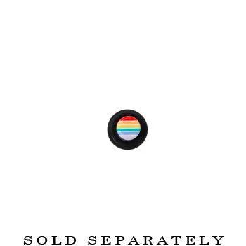 6 Gauge Acrylic Colorful Striped Taper