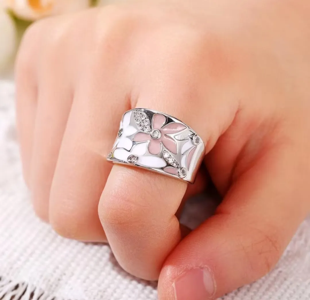 925 Sterling Silver Bohemia Drip Oil Leaf Rings.