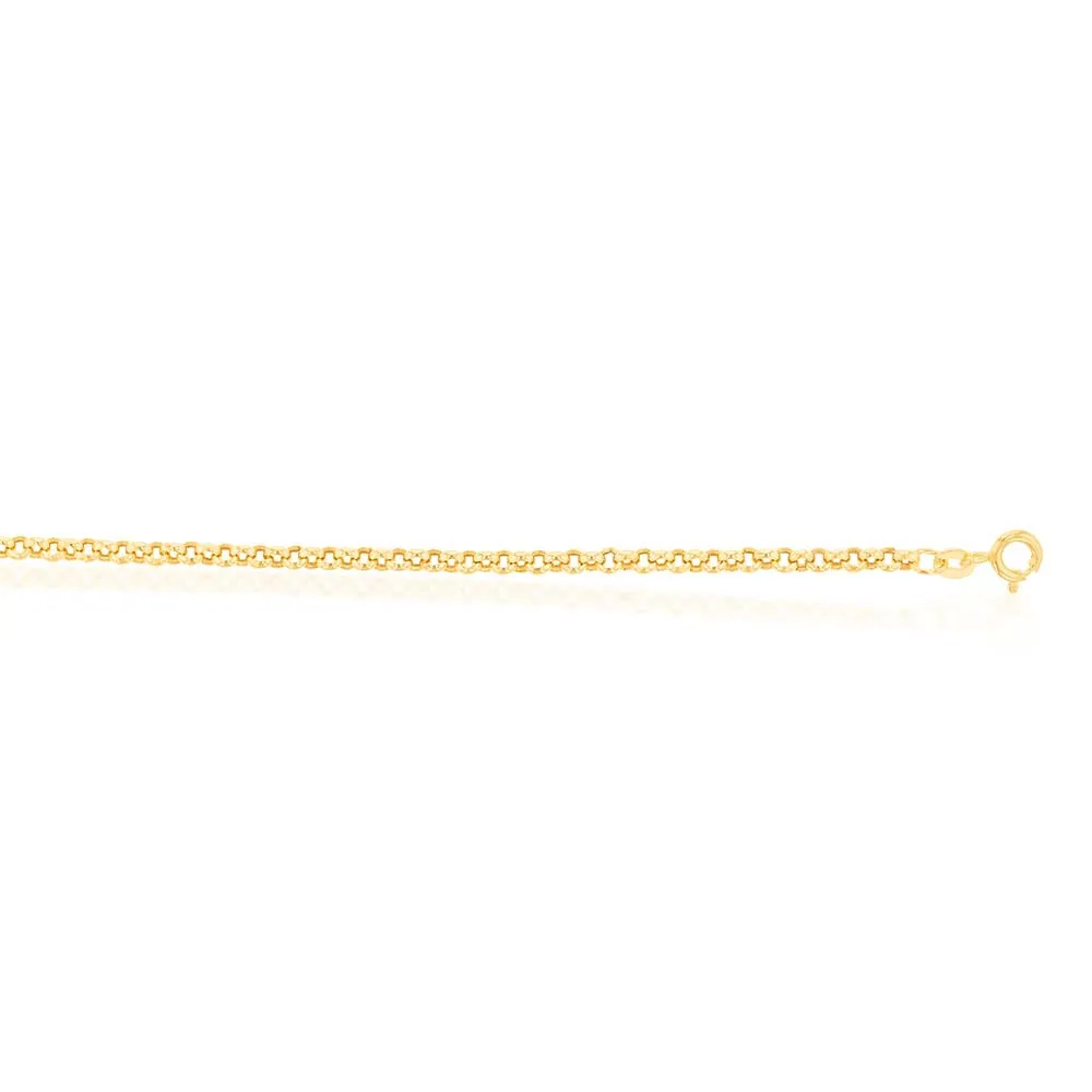 9ct Yellow Gold Belcher 19cm Bracelet