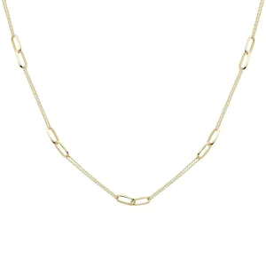 9ct Yellow Gold Double Link Fancy Necklace