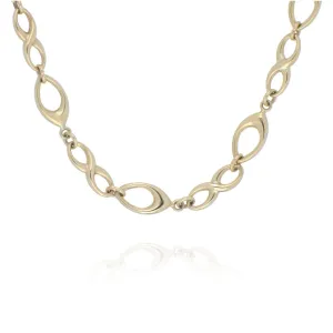 9ct Yellow Gold Fancy Open Work Necklace