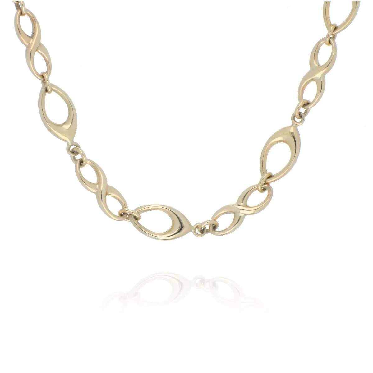 9ct Yellow Gold Fancy Open Work Necklace