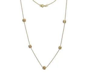 9ct Yellow Gold Infinity Bead Necklace