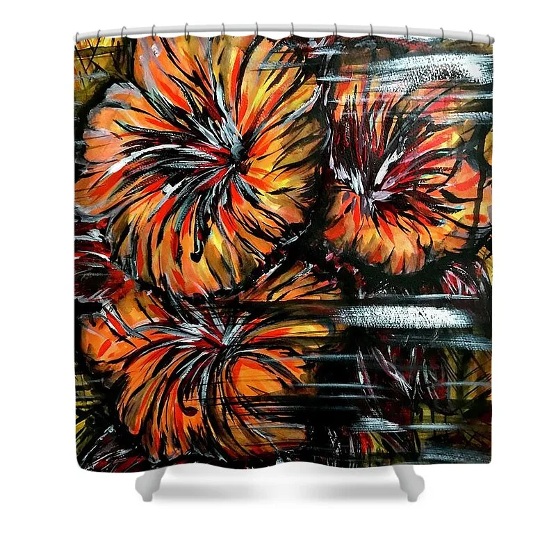 Abstract Lillies - Shower Curtain