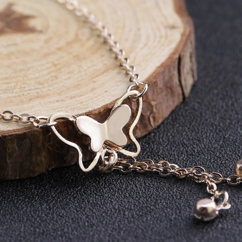 Adjustable Long Butterfly Crystal Ladies Anklet Gift