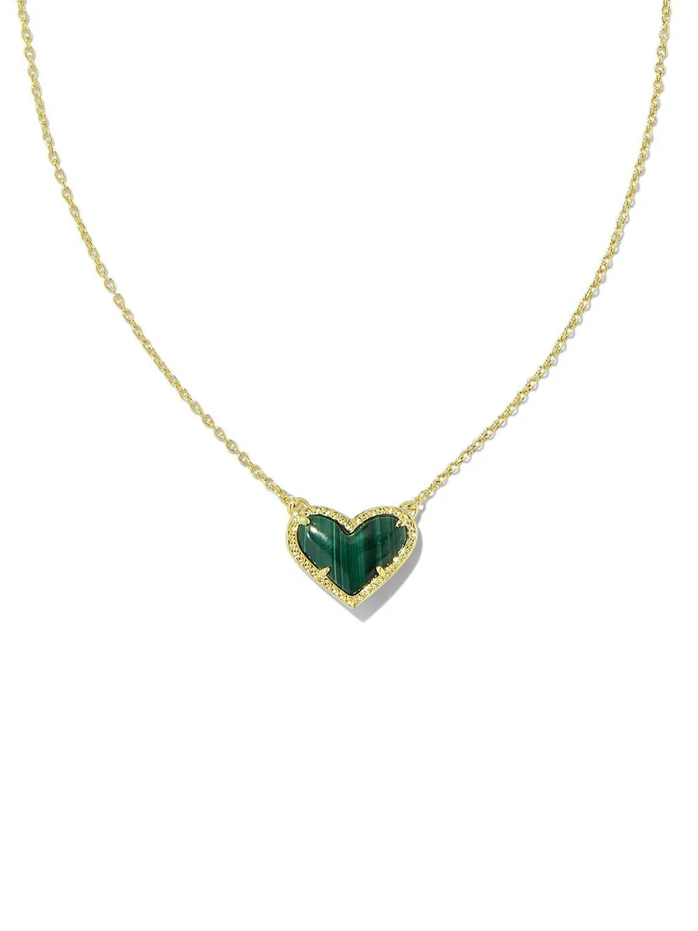 Adjustable Peach Heart Natural Stone Necklace