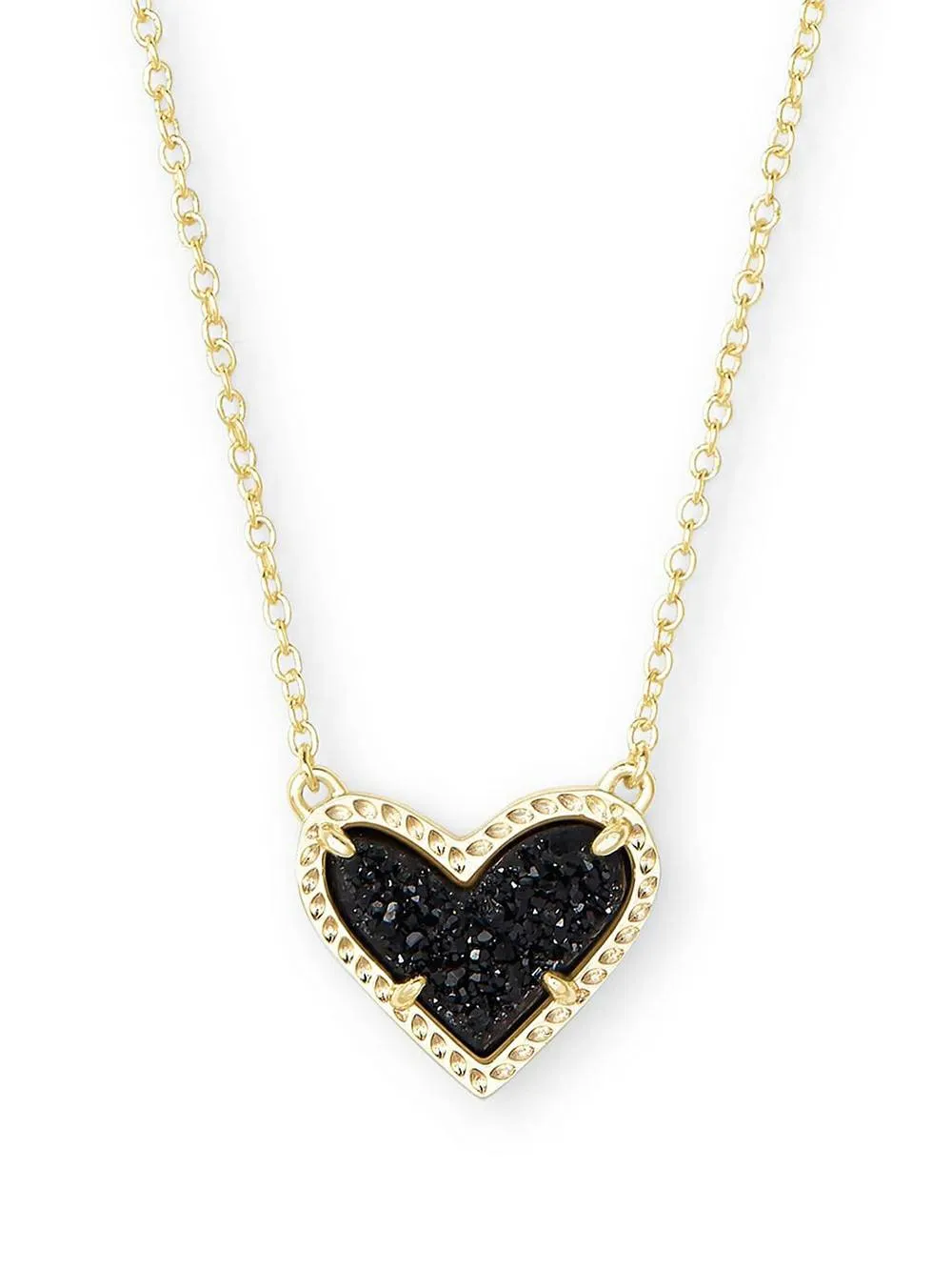 Adjustable Peach Heart Natural Stone Necklace