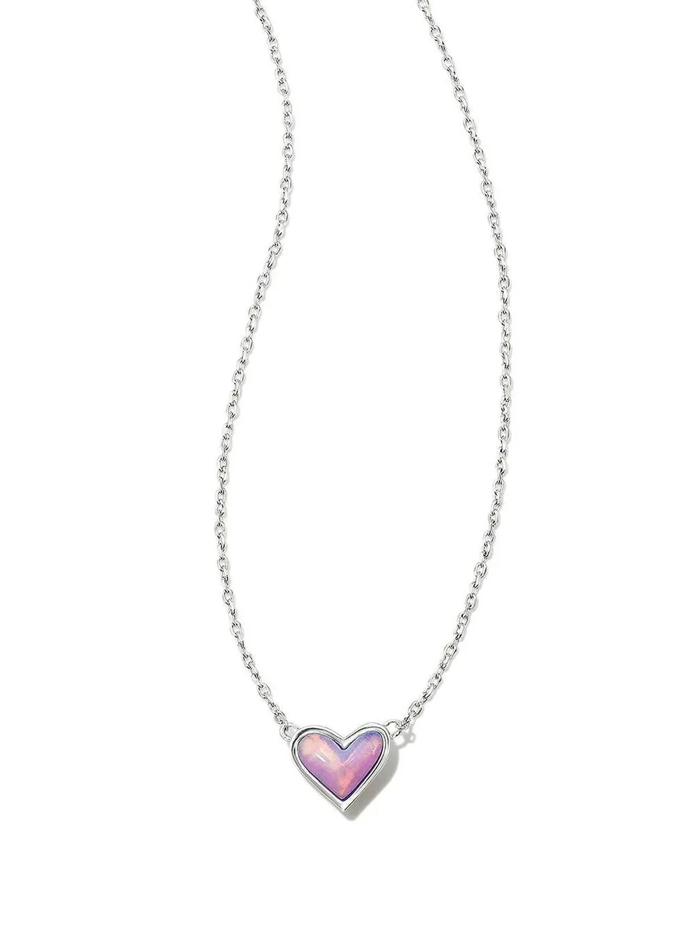 Adjustable Peach Heart Natural Stone Necklace