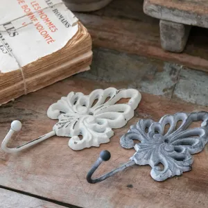 Amelie French Wall Hook - Grey or Cream