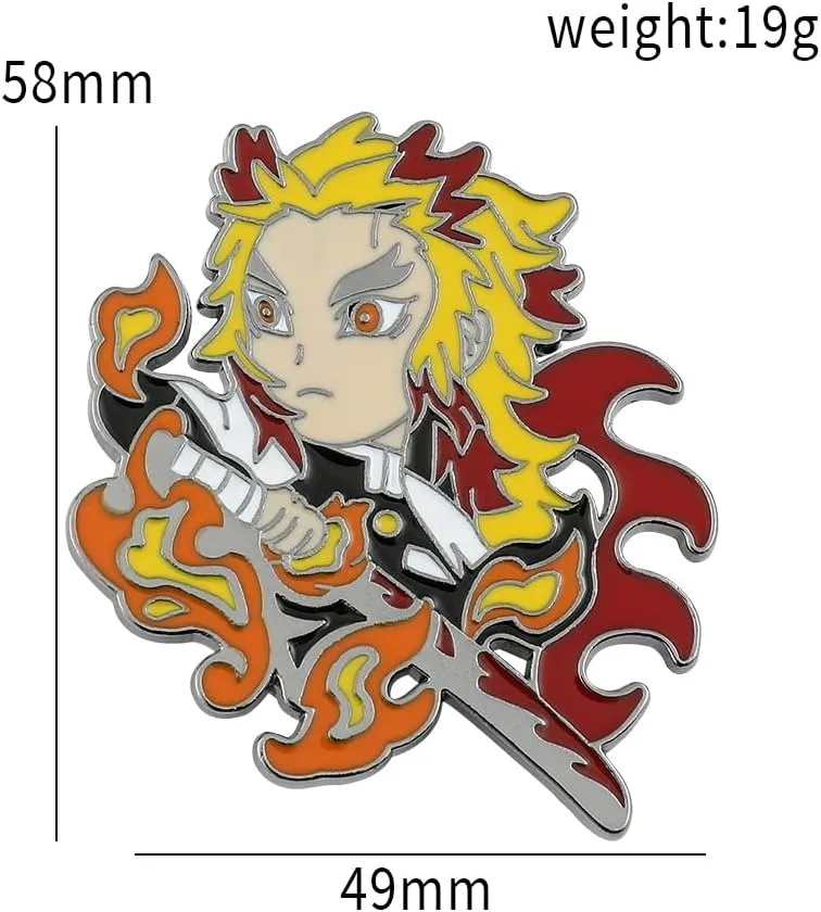 Anime Demon Brooch Enamel Pins Tanjiro Nezuko Zenitsu Inosuke Lapel Pin Backpack Jewelry
