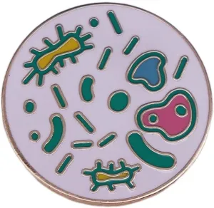 Bacteria and Microorganisms Enamel Pin, Metal brooches for Doctor Nurse Biology student