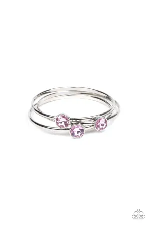 Be All You Can Bedazzle Pink Bracelet