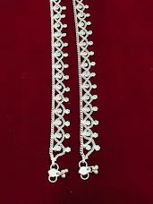 Beautiful Silver Color Anklets With Stone Work For Women