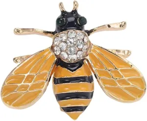 Bee Brooch Pins for Women, Honey Bee Brooch Pin, Cute Honeybee Animal Brooch Lapel Pin, Bohemian Bee Insect Brooches Pins for Women Hat Bag Suit Dress Accessories Jewelry