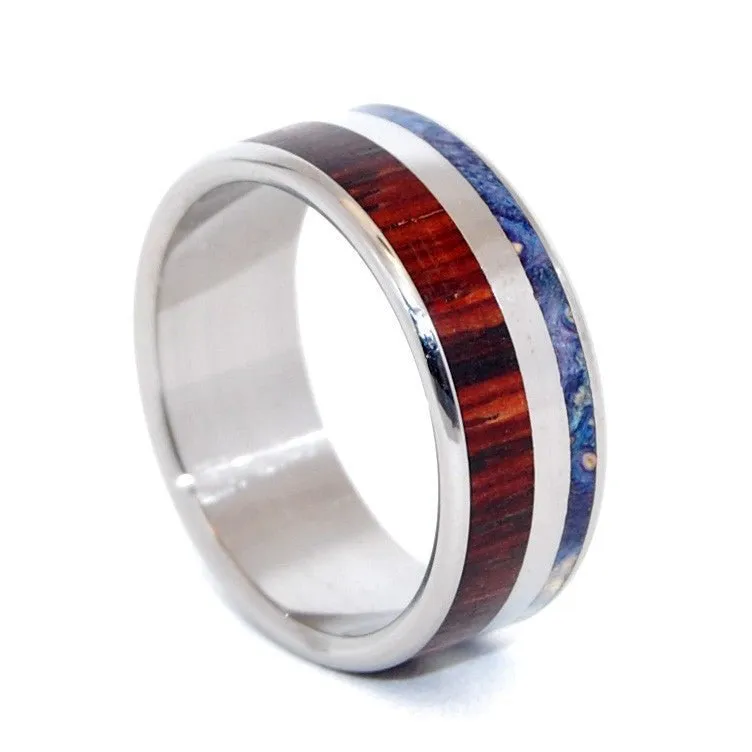 Beyond Waves Of Love | Men's Wood & Titanium Wedding Ring