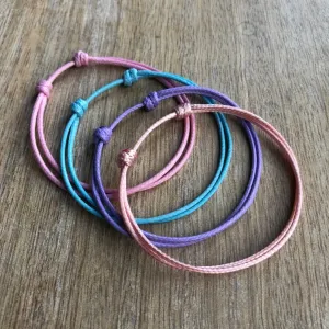 Biscayne Stackable Anklets Pack of 4 Unisex