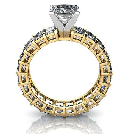 Blossom - GIA Natural Princess Diamond Engagement Ring