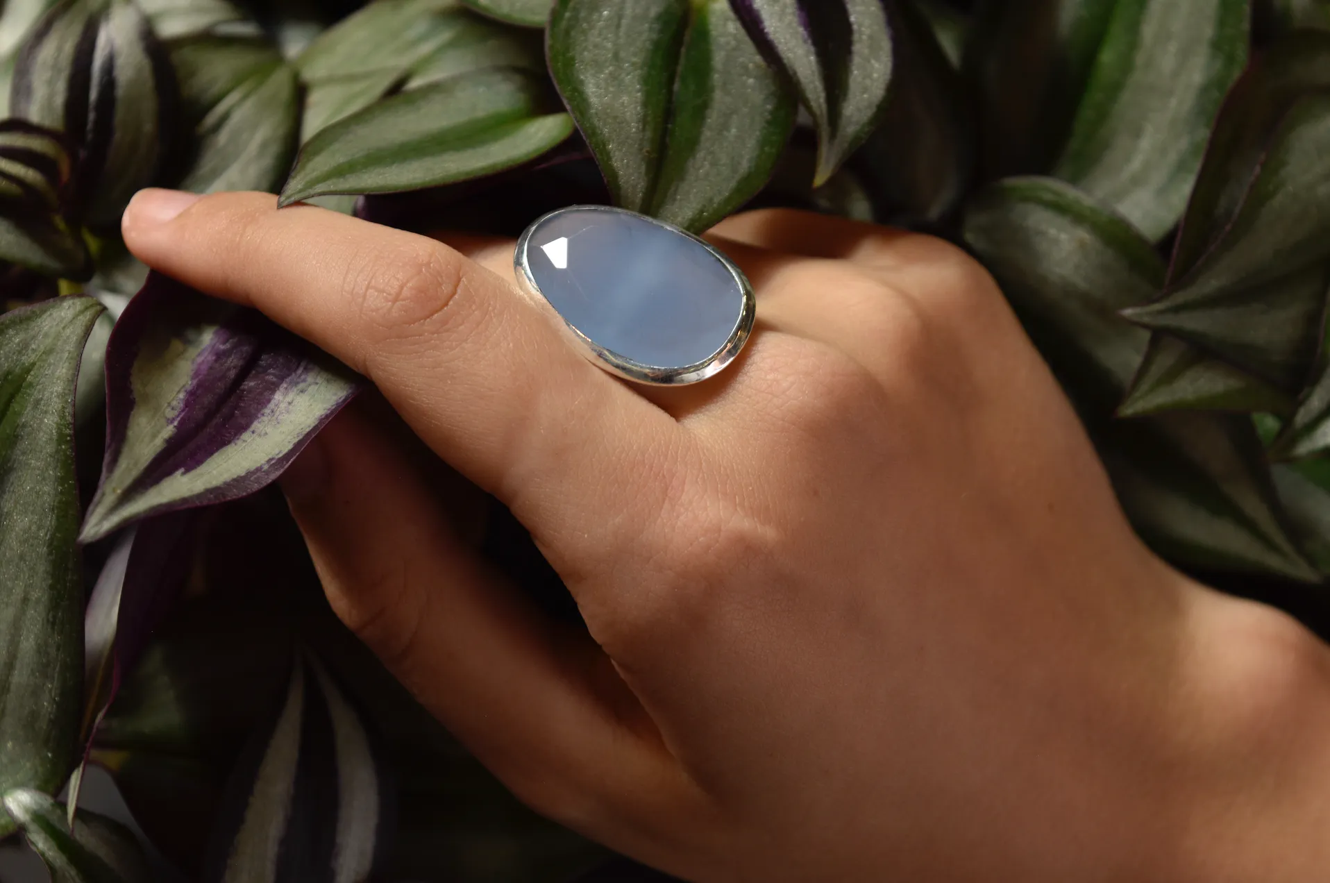 Blue Chalcedony Adora Ring (US 6)