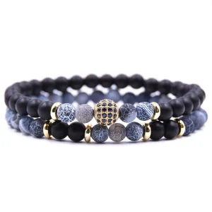 Blue Lava Beads Bracelet for Women