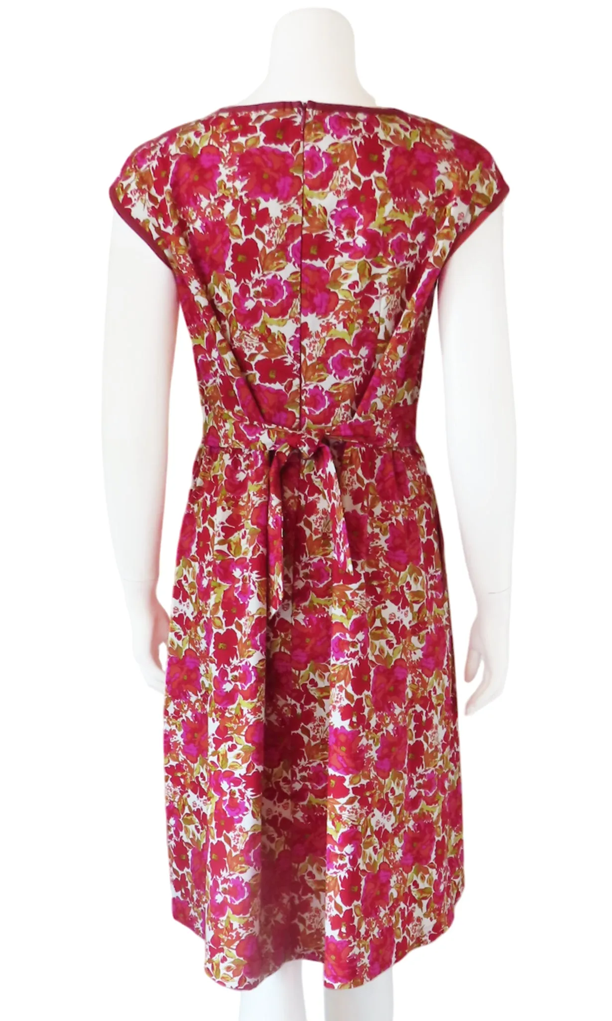 BLYTHE 5th Ave. Floral Fit & Flare - ROUGE