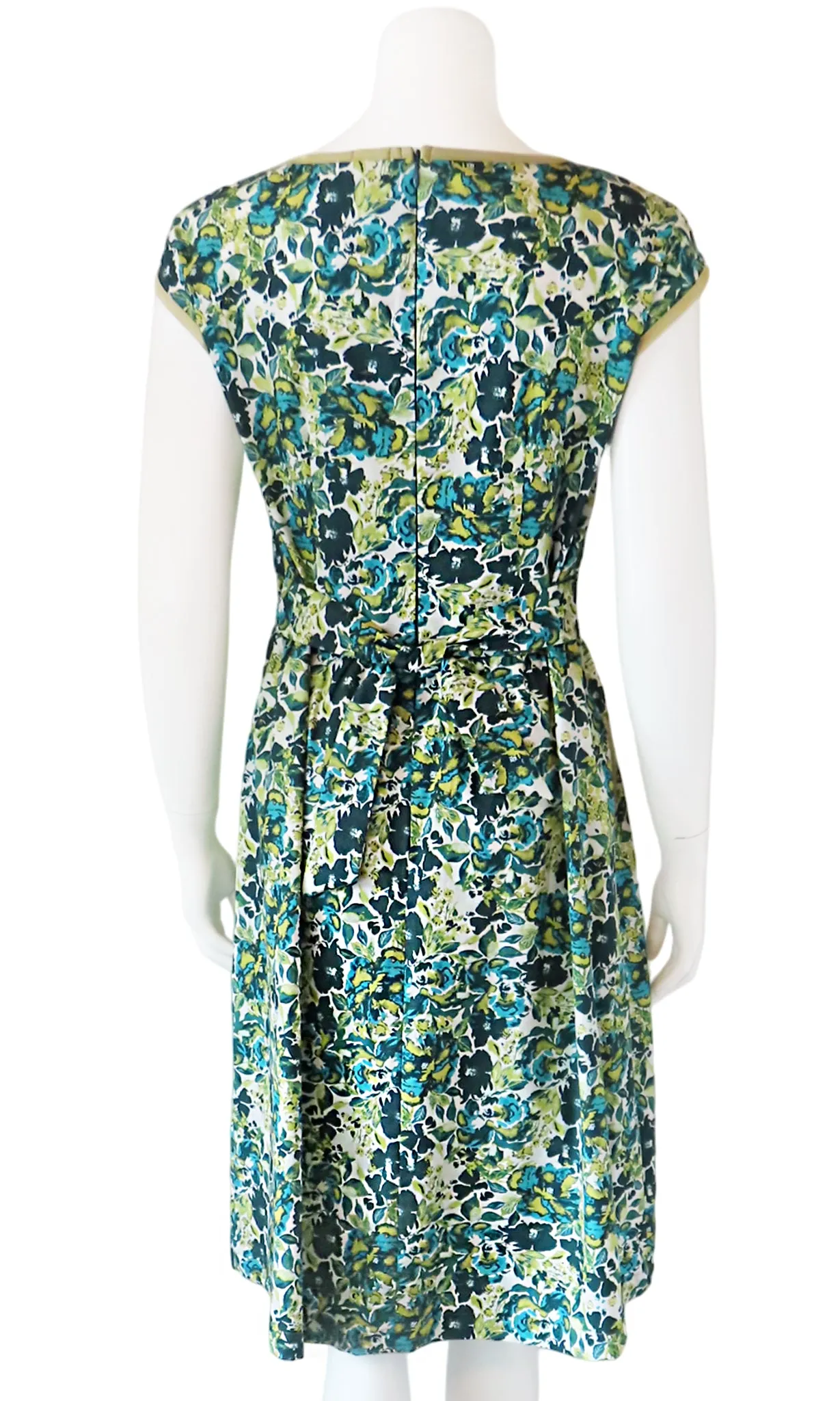 BLYTHE 5th Ave. Floral Fit & Flare - TEAL