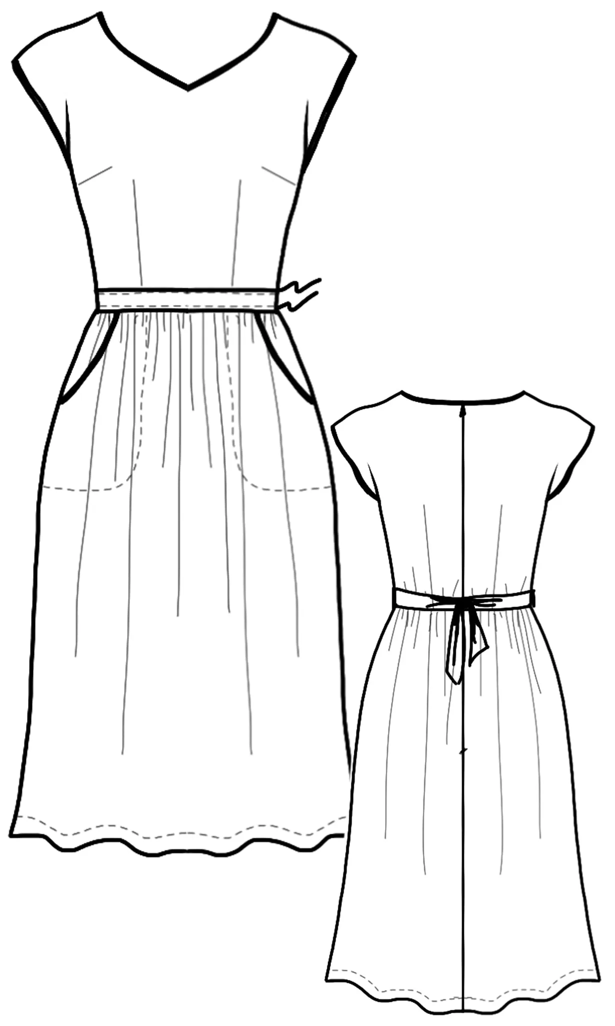 BLYTHE Dark Hearts Fit & Flare Dress