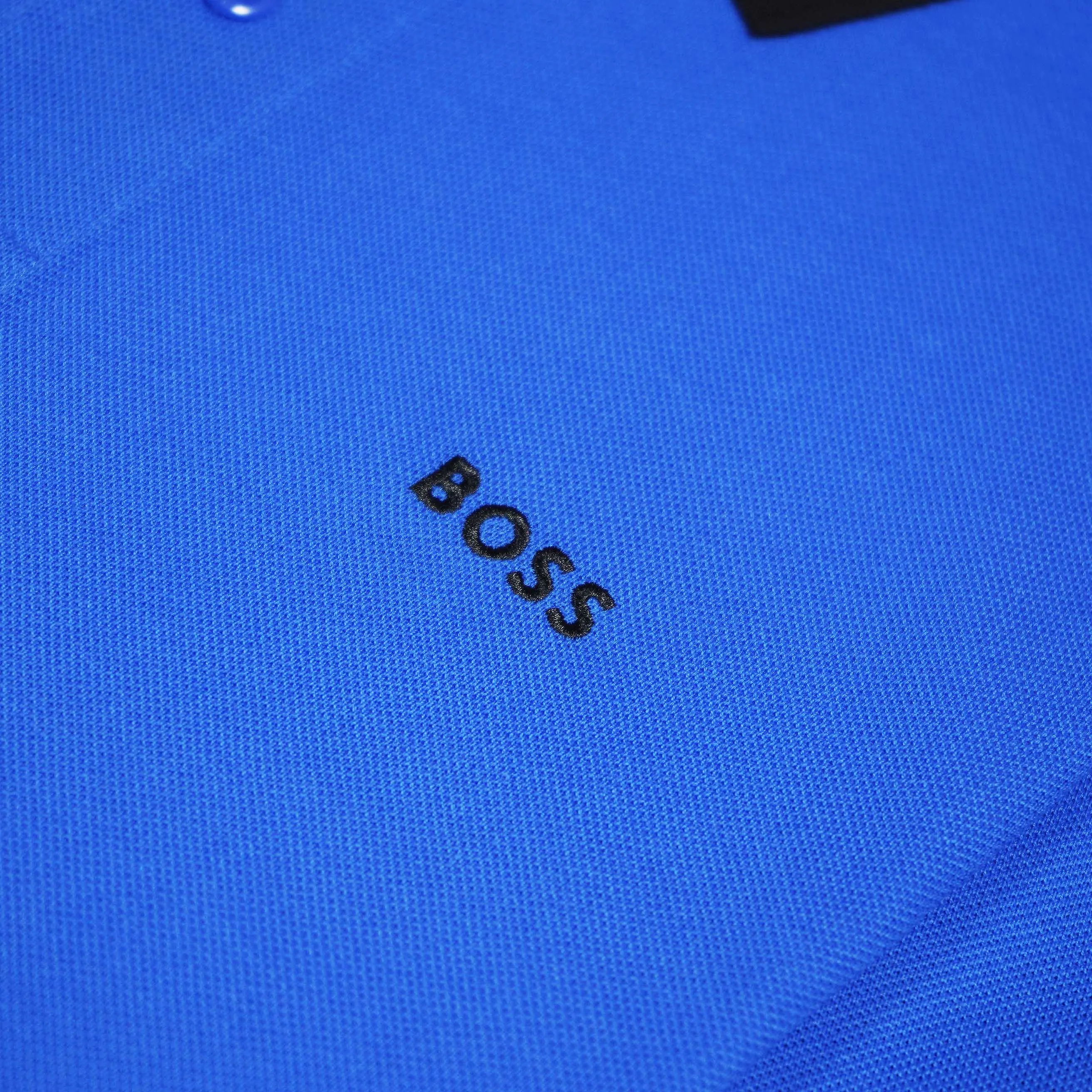 Boss 'Paddy' Contrast Collar Polo Shirt - Blue
