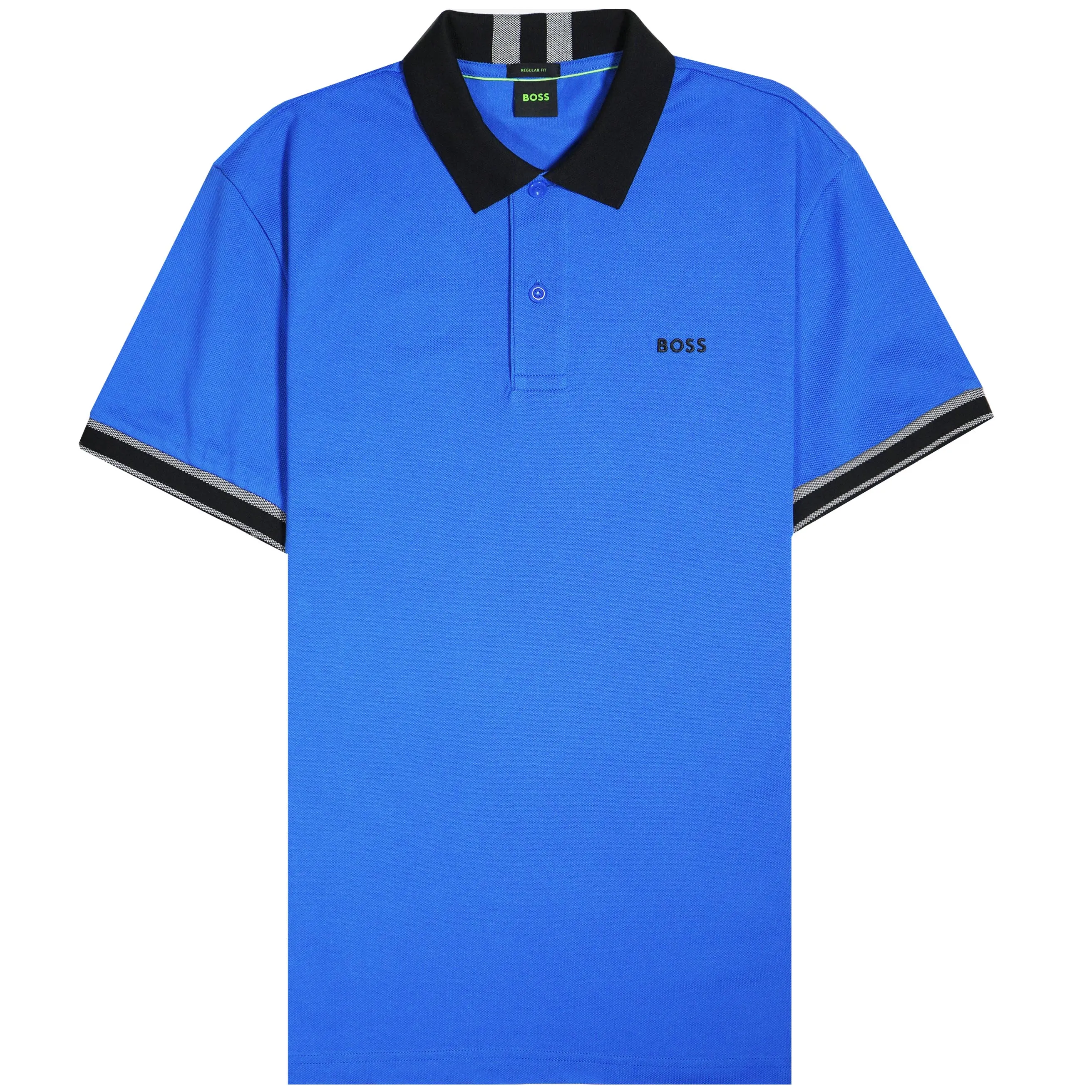 Boss 'Paddy' Contrast Collar Polo Shirt - Blue