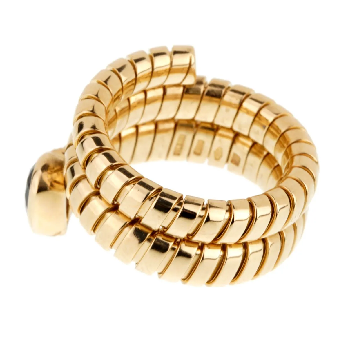 Bulgari Tubogas Gold Iolite Ring