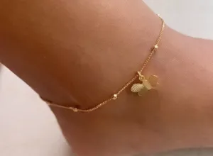 Butterfly Anklet , Gold Anklet , Butterfly , Water Sage , Ankle Bracelet , Cute | Dainty , Trendy Summer