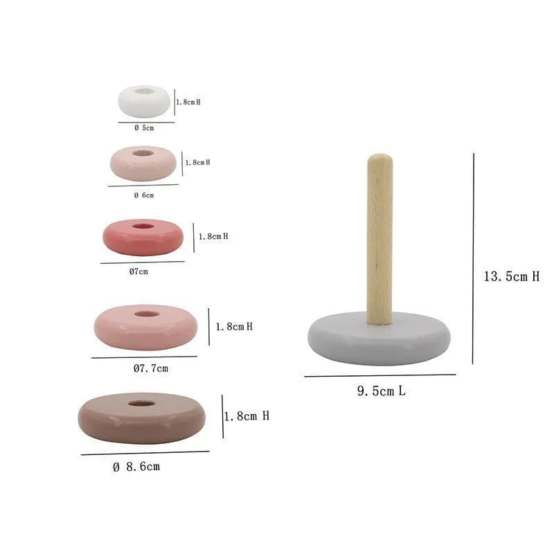 Calm and Breezy Stacking Tower - Maroon