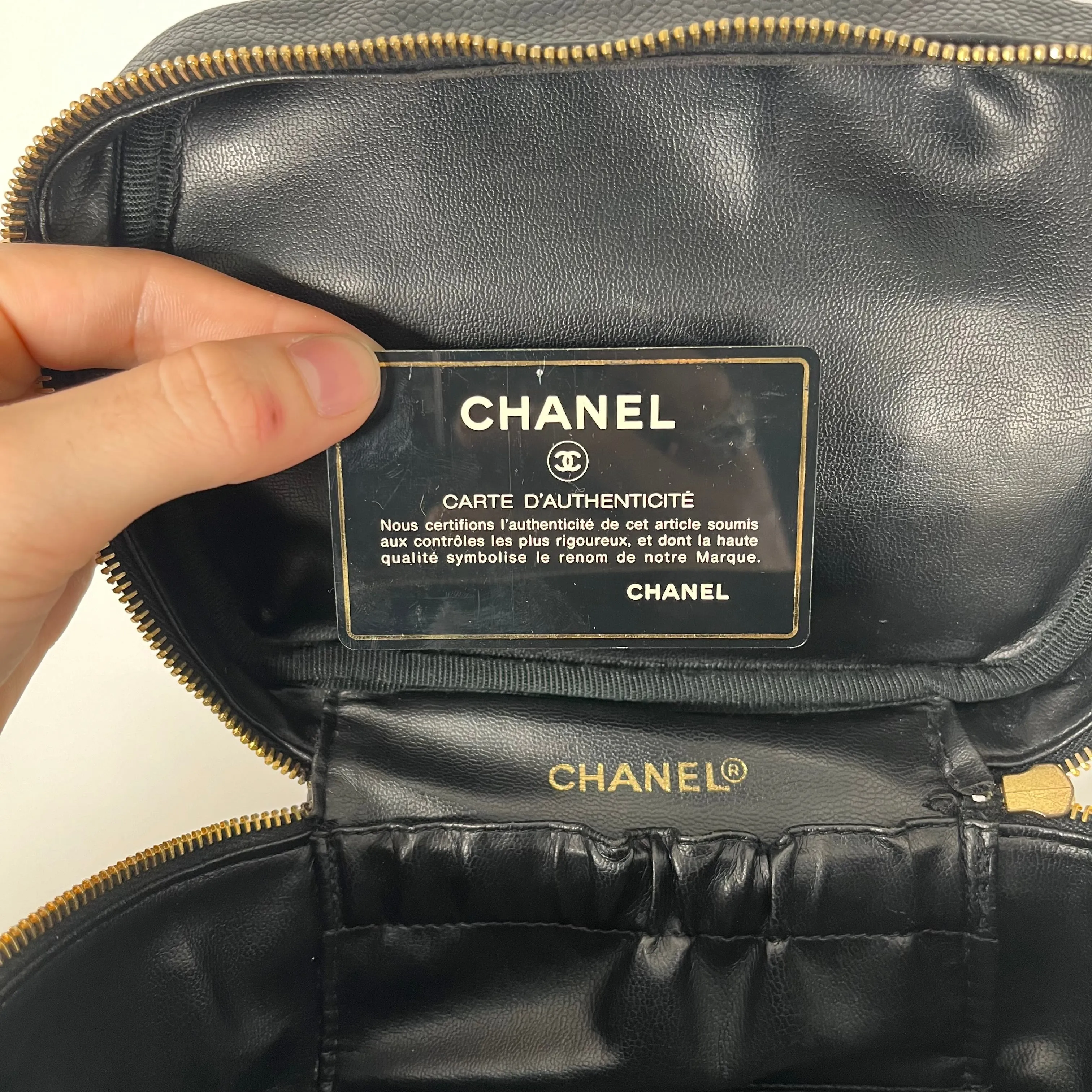 Chanel Caviar Leather Timeless Vanity Case