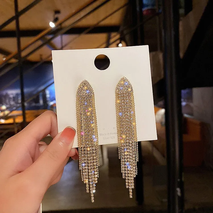 Classic & Exotic Crystal Long Earrings