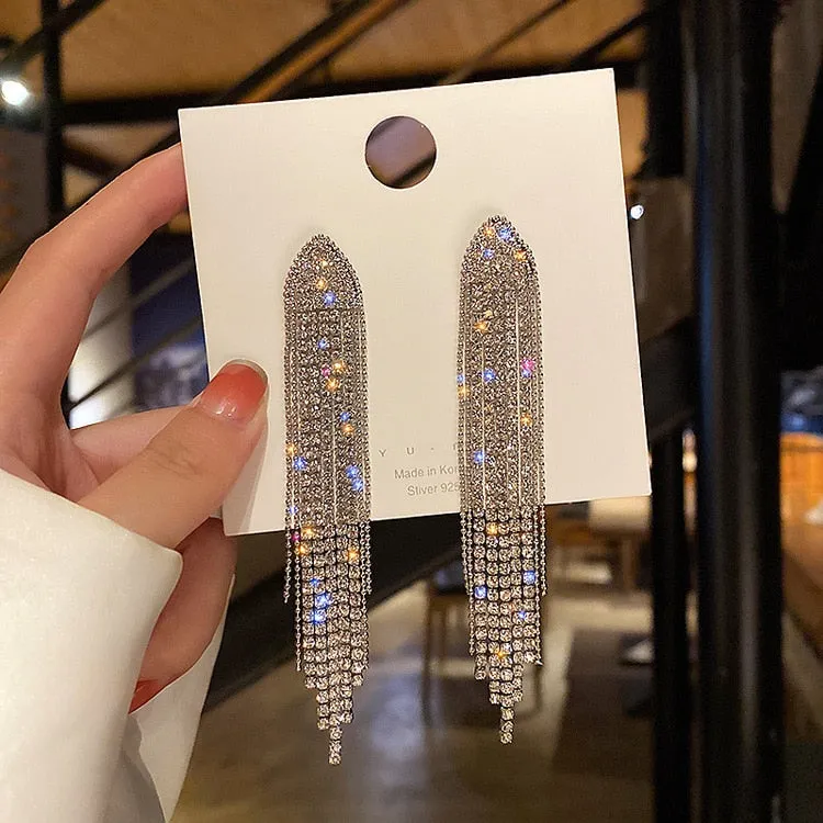 Classic & Exotic Crystal Long Earrings